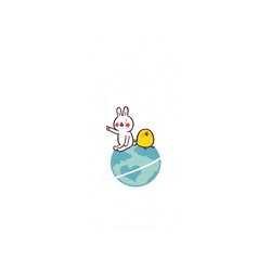 犀牛盾NX系列背板 - iPhone XS - 【聯名設計款】 - 懶散兔與啾先生 Lazy Rabbit and Mr.Chu - 小宇宙