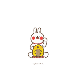 犀牛盾NX系列背板 - iPhone XS - 【聯名設計款】 - 懶散兔與啾先生 Lazy Rabbit and Mr.Chu - 招財
