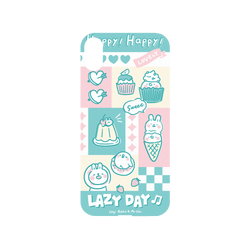 犀牛盾NX系列背板 - iPhone XS - 【聯名設計款】 - 懶散兔與啾先生 Lazy Rabbit and Mr.Chu - 粉嫩夏日