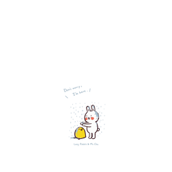 犀牛盾NX系列背板 - iPhone XR - 【聯名設計款】 - 懶散兔與啾先生 Lazy Rabbit and Mr.Chu - 有我在