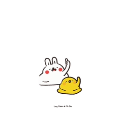 犀牛盾NX系列背板 - iPhone XR - 【聯名設計款】 - 懶散兔與啾先生 Lazy Rabbit and Mr.Chu - 一起爛