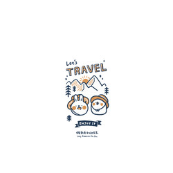 犀牛盾NX系列背板 - iPhone XS Max - 【聯名設計款】 - 懶散兔與啾先生 Lazy Rabbit and Mr.Chu - Let's travel