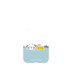 犀牛盾NX系列背板 - iPhone XS Max - 【聯名設計款】 - 懶散兔與啾先生 Lazy Rabbit and Mr.Chu - 泡溫泉