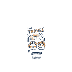 犀牛盾NX系列背板 - iPhone 11 - 【聯名設計款】 - 懶散兔與啾先生 Lazy Rabbit and Mr.Chu - Let's travel