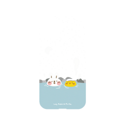 犀牛盾Mod NX手機殼 - iPhone 11 - 【聯名設計款】 - 懶散兔與啾先生 Lazy Rabbit and Mr.Chu - 泡溫泉
