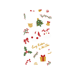 犀牛盾Mod NX手機殼 - iPhone 12 mini - 【聯名設計款】 - 懶散兔與啾先生 Lazy Rabbit and Mr.Chu - About Christmas