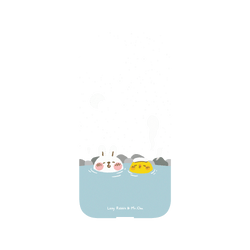 犀牛盾Mod NX手機殼 - iPhone 13 - 【聯名設計款】 - 懶散兔與啾先生 Lazy Rabbit and Mr.Chu - 泡溫泉