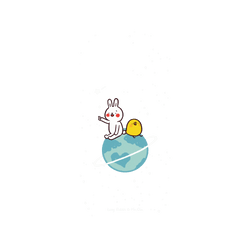 犀牛盾NX系列背板 - iPhone 14 Pro - 【聯名設計款】 - 懶散兔與啾先生 Lazy Rabbit and Mr.Chu - 小宇宙