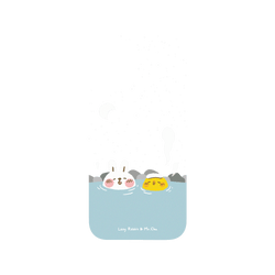 犀牛盾NX (MagSafe 兼容)背板 - iPhone 16 - 【聯名設計款】 - 懶散兔與啾先生 Lazy Rabbit and Mr.Chu - 泡溫泉