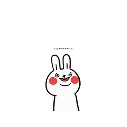 犀牛盾Mod NX手機殼 - iPhone 16 Pro - 【聯名設計款】 - 懶散兔與啾先生 Lazy Rabbit and Mr.Chu - 傻笑