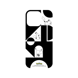 犀牛盾Mod NX手機殼 - iPhone 16 Pro - 【聯名設計款】 - 寶可夢 Pokemon - 皮卡丘與積木-黑白版