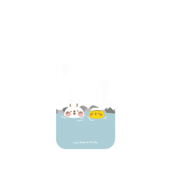 犀牛盾NX (MagSafe 兼容)背板 - iPhone 16 Pro Max - 【聯名設計款】 - 懶散兔與啾先生 Lazy Rabbit and Mr.Chu - 泡溫泉