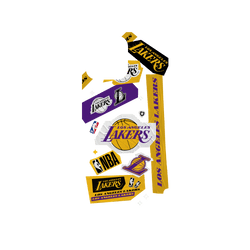 犀牛盾Mod NX手機殼 - iPhone 16 Pro Max - 【聯名設計款】 - NBA - 拼貼系列-洛杉磯湖人 L.A. Lakers - Collage