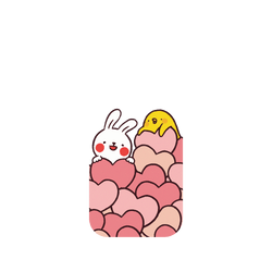 犀牛盾Mod NX (MagSafe 兼容)手機殼 - iPhone Air - 懶散兔與啾先生 Lazy Rabbit and Mr.Chu - Hearts