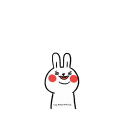 犀牛盾NX系列背板 - iPhone Air - 【聯名設計款】 - 懶散兔與啾先生 Lazy Rabbit and Mr.Chu - 傻笑