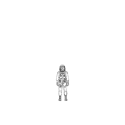 犀牛盾NX系列背板 - iPhone Air - 【獨家設計款】 - 太空宇航員 (Black)