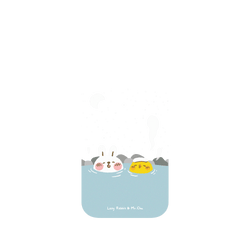 犀牛盾NX (MagSafe 兼容)背板 - iPhone 17 Pro - 【聯名設計款】 - 懶散兔與啾先生 Lazy Rabbit and Mr.Chu - 泡溫泉