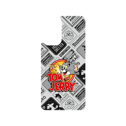 犀牛盾SolidSuit手機殼 - Samsung Galaxy A73 - 【聯名設計款】 - 湯姆貓與傑利鼠 Tom and Jerry - 貼紙系列 - 復古LOGO