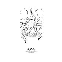犀牛盾SolidSuit手機殼 - iPhone XS - 【聯名設計款】 - 火影忍者 Naruto - 素描系列-Kurama