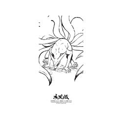 犀牛盾SolidSuit手機殼 - iPhone XR - 【聯名設計款】 - 火影忍者 Naruto - 素描系列-Kurama