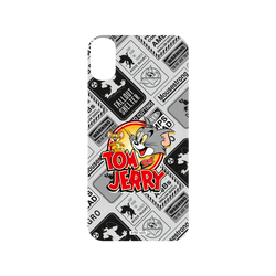 犀牛盾SolidSuit手機殼 - iPhone XR - 【聯名設計款】 - 湯姆貓與傑利鼠 Tom and Jerry - 貼紙系列 - 復古LOGO