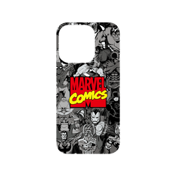 iPhone 14 Pro 犀牛盾SolidSuit (MagSafe 兼容)聯名設計款防摔背蓋手機殼 迪士尼-漫威 Marvel - 漫威英雄-漫畫標誌