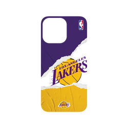 iPhone 14 Pro Max 犀牛盾SolidSuit (MagSafe 兼容)聯名設計款防摔背蓋手機殼 NBA - 熱血系列-洛杉磯湖人 L.A. Lakers - Sweat and tears