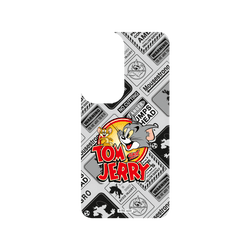 犀牛盾SolidSuit手機殼 - Samsung Galaxy S23 - 【聯名設計款】 - 湯姆貓與傑利鼠 Tom and Jerry - 貼紙系列 - 復古LOGO