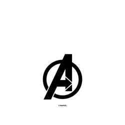 犀牛盾SolidSuit手機殼 - Google Pixel 7a - 【聯名設計款】 - 迪士尼-漫威 Marvel - 漫威Logo-復仇者聯盟 黑色標誌