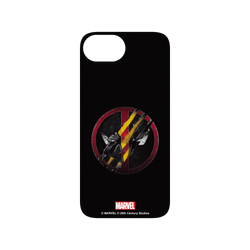 iPhone 16e 犀牛盾SolidSuit (MagSafe 兼容)聯名設計款防摔背蓋手機殼 迪士尼-漫威 Marvel - 死侍與金鋼狼-Logo