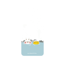 犀牛盾SolidSuit手機殼 - Samsung Galaxy A56 - 【聯名設計款】 - 懶散兔與啾先生 Lazy Rabbit and Mr.Chu - 泡溫泉