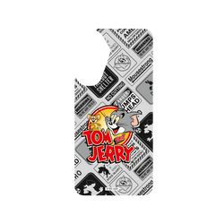 犀牛盾SolidSuit (MagSafe 兼容)手機殼 - Samsung Galaxy A56 - 【聯名設計款】 - 湯姆貓與傑利鼠 Tom and Jerry - 貼紙系列 - 復古LOGO