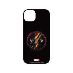 iPhone 15 Plus 犀牛盾SolidX (MagSafe 兼容)聯名設計款防摔背蓋手機殼 迪士尼-漫威 Marvel - 死侍與金鋼狼-Logo
