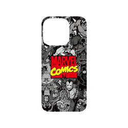 iPhone 15 Pro 犀牛盾SolidX (MagSafe 兼容)聯名設計款防摔背蓋手機殼 迪士尼-漫威 Marvel - 漫威英雄-漫畫標誌