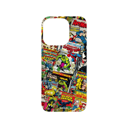 iPhone 15 Pro 犀牛盾SolidX (MagSafe 兼容)聯名設計款防摔背蓋手機殼 迪士尼-漫威 Marvel - 漫威英雄-漫畫封面