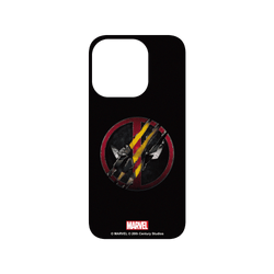 iPhone 15 Pro 犀牛盾SolidX (MagSafe 兼容)聯名設計款防摔背蓋手機殼 迪士尼-漫威 Marvel - 死侍與金鋼狼-Logo