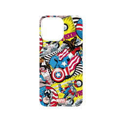 iPhone 15 Pro Max 犀牛盾SolidX (MagSafe 兼容)聯名設計款防摔背蓋手機殼 迪士尼-漫威 Marvel - 美國隊長-漫畫風格