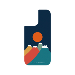 犀牛盾SolidX手機殼 - iPhone 17 - 【聯名設計款】 - I Love Doodle - Cat Landscape - Colorful Mountains 貓咪五彩山
