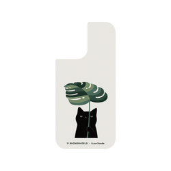 犀牛盾SolidX手機殼 - iPhone 17 - 【聯名設計款】 - I Love Doodle - Cat and Plant - Umbrella
