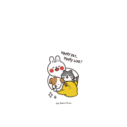 Pixel 10a SolidX  懶散兔與啾先生 Happy pet Happy life