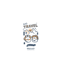 iPhone 16 Pro Clear Case（相機按鈕）  懶散兔與啾先生 Let's travel