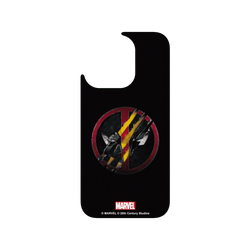 犀牛盾Clear 防摔背蓋手機殼 - iPhone 15 Pro - 【聯名設計款】 - 迪士尼-漫威 Marvel - 死侍與金鋼狼-Logo