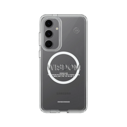 犀牛盾Clear (MagSafe 兼容)防摔背蓋手機殼 - Samsung Galaxy S24 FE - 【聯名設計款】 - WISDOM - WISESILVER