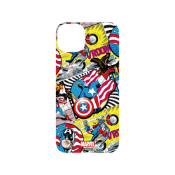 犀牛盾SolidSuit手機殼 - iPhone 14 Plus - 【聯名設計款】 - 迪士尼-漫威 Marvel - 美國隊長-漫畫風格