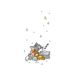 犀牛盾SolidSuit手機殼 - iPhone 16 Pro - 【聯名設計款】 - 湯姆貓與傑利鼠 Tom and Jerry - 睡覺好夥伴