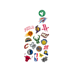 iPhone 16 Plus Clear Case（MagSafe 兼容 & 相機按鈕）  NBA Mix Logos
