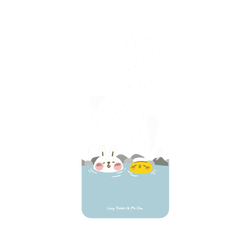 Galaxy A56 Clear Case (MagSafe 兼容)  懶散兔與啾先生 泡溫泉