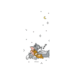 Galaxy S24 FE Clear Case (MagSafe 兼容)  Tom and Jerry 睡覺好夥伴