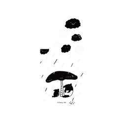 犀牛盾SolidX (MagSafe 兼容)手機殼 - Samsung Galaxy S26 FE - 【聯名設計款】 - 馬來貘 Laimo - 下雨了(透明款)