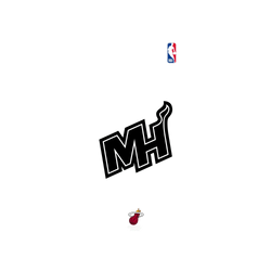 iPhone XS Mod NX Backplate  NBA B&W-邁阿密熱火 Miami Heat B&W - Light